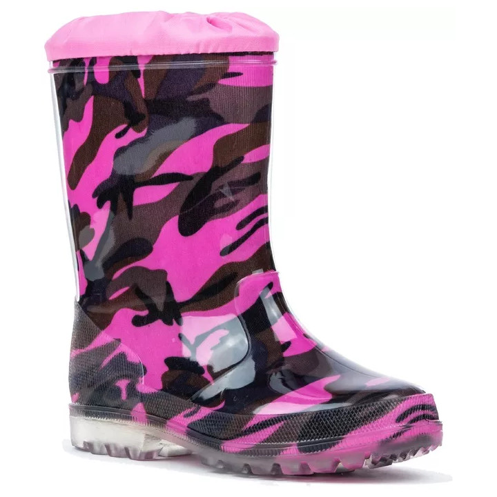 Dětské holínky růžový maskáč