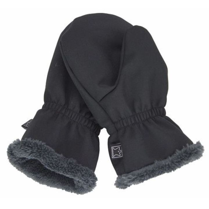 Rukavice Fantom softshellové s kožíškem černé 0206