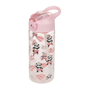 BAAGL Tritanová láhev na pití s brčkem Panda 500 ml