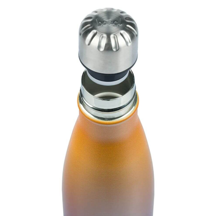 Termoláhev Baagl s kovovým víčkem Gradient žluto-fialová 500 ml