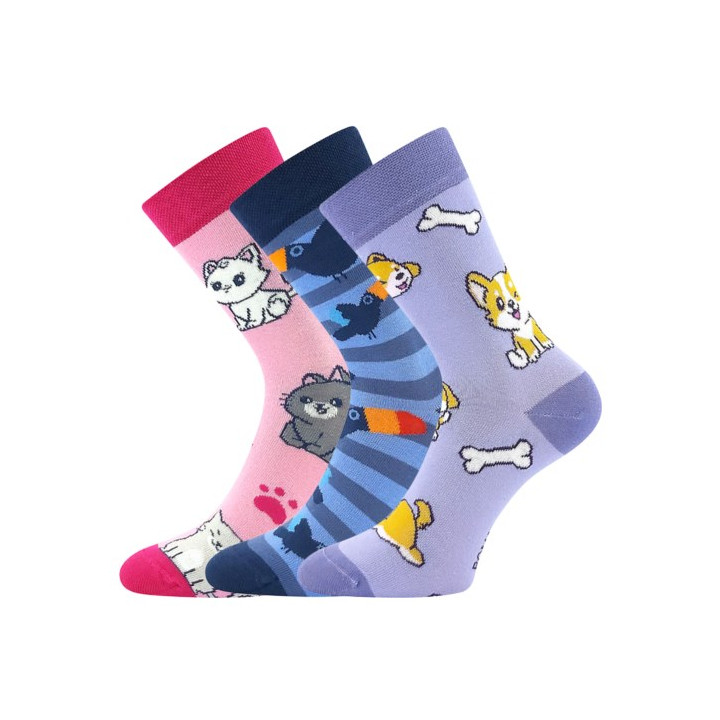 Ponožky Boma dětské KAITO s obrázky DÍVČÍ mix F