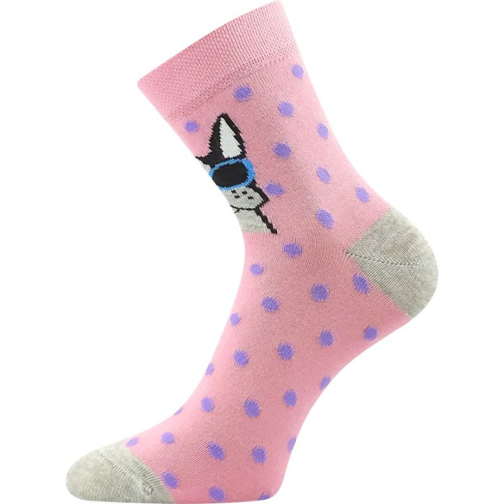 Ponožky dívčí LEY obrázkové MIX A s pejsky