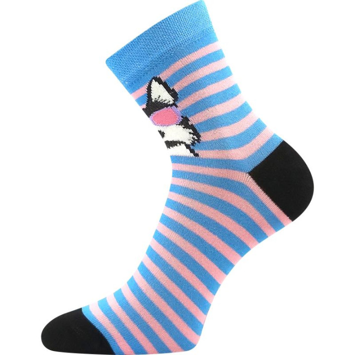 Ponožky dívčí LEY obrázkové MIX A s pejsky