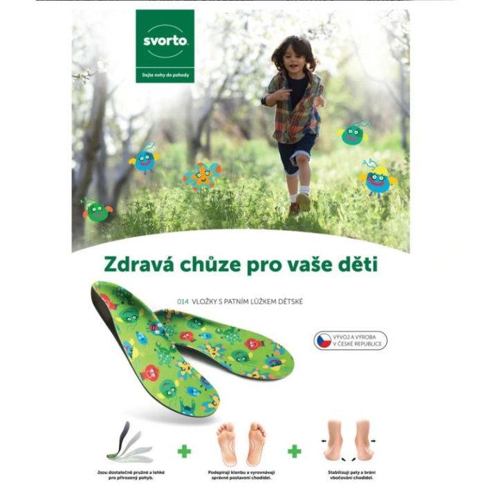 Vložky s patním lůžkem dětské Svorto